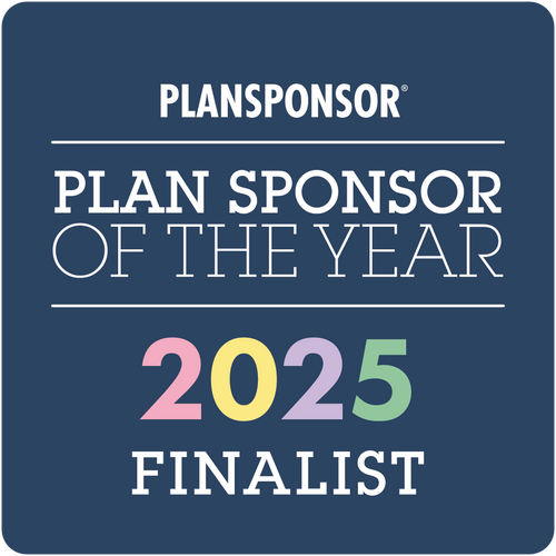 Logo: 2025 PLANSPONSOR Plan Sponsor Of Year_ General Finalist, Desk Plaque