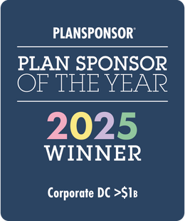 Logo: 2025 PLANSPONSOR Plan Sponsor Of Year_ Corporate DC >$1B Winner, Desk Plaque