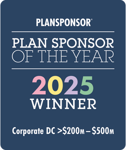 Logo: 2025 PLANSPONSOR Plan Sponsor Of Year_ Corporate DC >$200MM-$500MM Winner, Desk Plaque