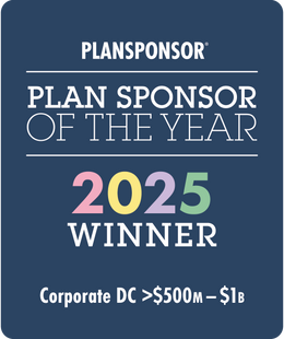 Logo: 2025 PLANSPONSOR Plan Sponsor Of Year_ Corporate DC >$500MM-$1B Winner, Desk Plaque