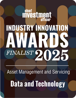 Logo: 2025 CHIEF INVESTMENT OFFICER Asset Management & Servicing Finalist: Data & Technology Desk Plaque
