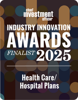 Logo: 2025 CHIEF INVESTMENT OFFICER Asset Owner Finalist: Health Care / Hospital Plans Desk Plaque