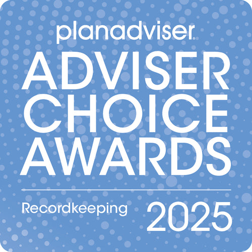 Logo: 2025 PLANADVISER Adviser Choice Awards_Recordkeeping