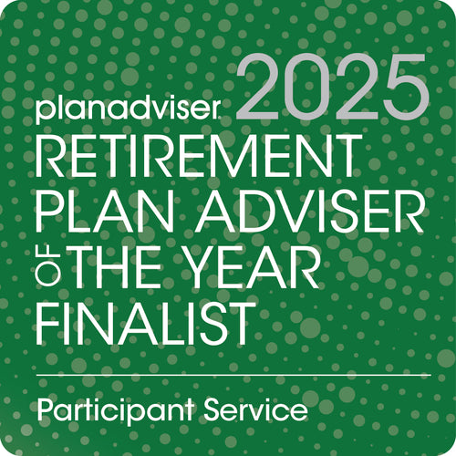 Logo: 2025 PLANADVISER Retirement Plan Adviser of the Year_ Plan Participant Service