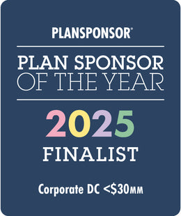 Logo: 2025 PLANSPONSOR Plan Sponsor Of Year_ Corporate DC <$30MM