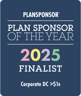 Logo: 2025 PLANSPONSOR Plan Sponsor Of Year_ Corporate DC >$1B, Desk Plaque