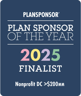 Logo: 2025 PLANSPONSOR Plan Sponsor Of Year_ Nonprofit DC >$200MM