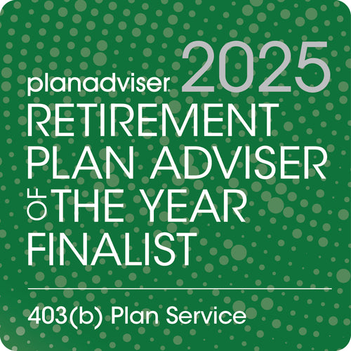 Logo: 2025 PLANADVISER Retirement Plan Adviser of the Year _ 403(b) Plan Service
