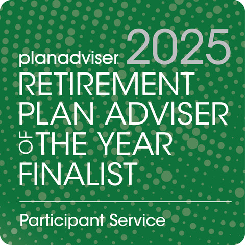 Logo: 2025 PLANADVISER Retirement Plan Adviser of the Year_ Plan Participant Service
