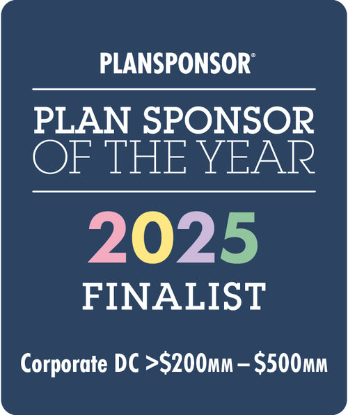 Logo: 2025 PLANSPONSOR Plan Sponsor Of Year_ Corporate DC >$200MM-$500MM, Desk Plaque