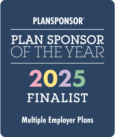 Logo: 2025 PLANSPONSOR Plan Sponsor Of Year_ Multiple Employer Plans