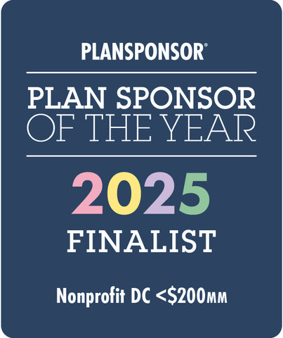 Logo: 2025 PLANSPONSOR  Plan Sponsor Of Year_ Nonprofit DC<$200MM
