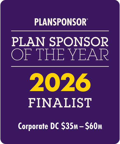Logo: 2026 PLANSPONSOR Plan Sponsor Of Year - Corporate DC $35M-$60M Desk Plaque