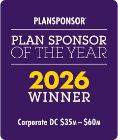 Logo: 2026 PLANSPONSOR Plan Sponsor Of Year - Corporate DC $35M-$60M Desk Plaque