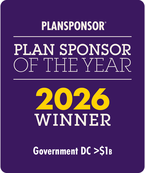 Logo: 2026 PLANSPONSOR  Plan Sponsor Of Year - Government DC >$1B