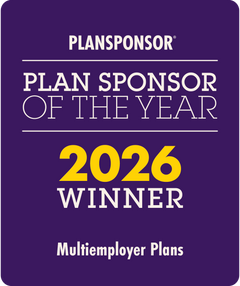 Logo: 2026 PLANSPONSOR Plan Sponsor Of Year - Multiemployer Plans Desk Plaque