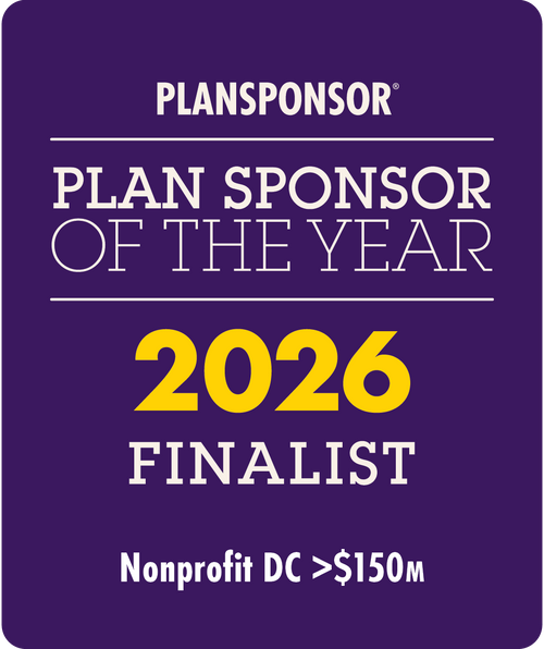 Logo: 2026 PLANSPONSOR  Plan Sponsor Of Year - Nonprofit DC>$150M