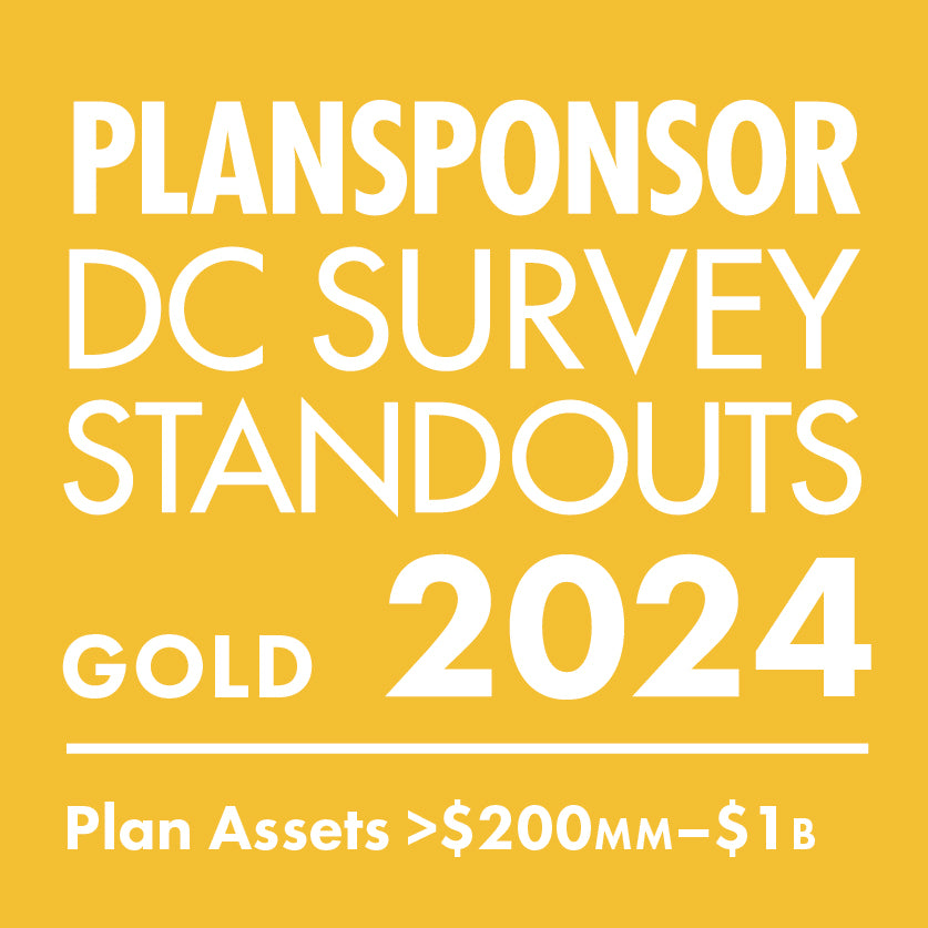 Logo: 2024 PLANSPONSOR DC Standout_ Gold: Plan Assets >$200MMâ€“$1B