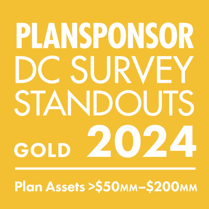 Logo: 2024 PLANSPONSOR DC Standout_ Gold: Plan Assets >$50MMâ€“$200MM