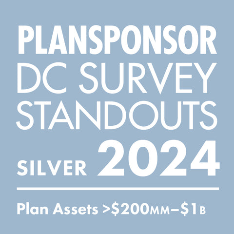 Logo: 2024 PLANSPONSOR DC Standout_Gold: Plan Assets >$200MM-$1B