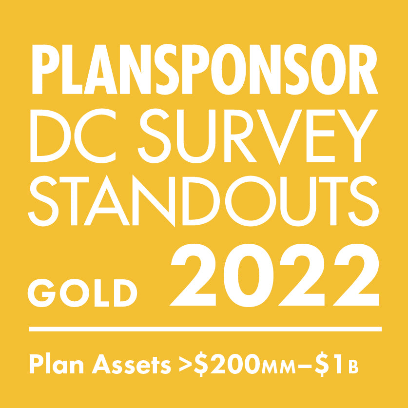 Logo: 2022 PLANSPONSOR DC Standout_ Gold: Plan Assets >$200MM–$1B