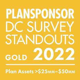 Logo: 2022 PLANSPONSOR DC Standout_ Gold: Plan Assets >$25MMâ€“$50MM