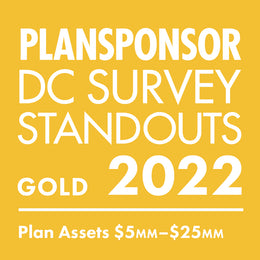 Logo: 2022 PLANSPONSOR DC Standout_ Gold: Plan Assets $5MMâ€“$25MM