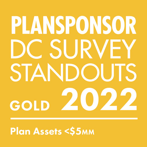 Logo: 2022 PLANSPONSOR DC Standout_ Gold: Plan Assets <$5MM