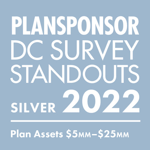 Logo: 2022 PLANSPONSOR DC Standout_ Silver: Plan Assets $5MM–$25MM