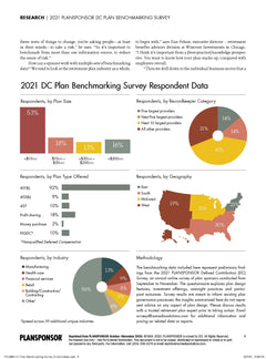 2021 DC Survey Plan Benchmarking Survey Snapshot