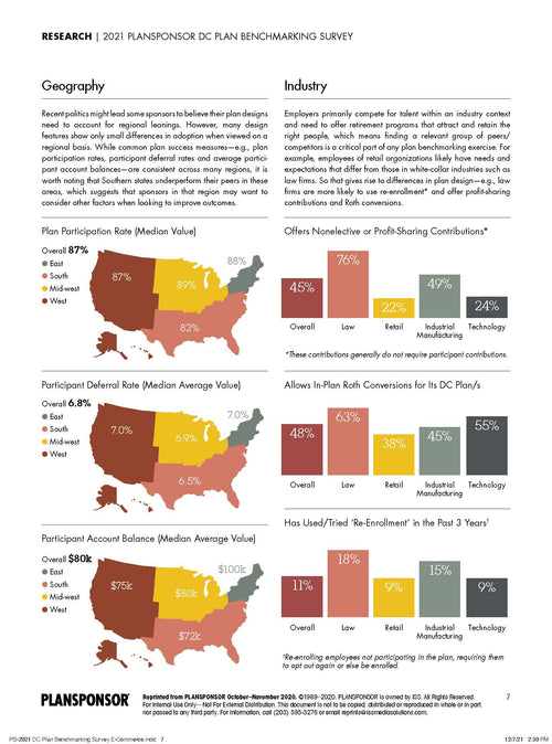 2021 DC Survey Plan Benchmarking Survey Snapshot